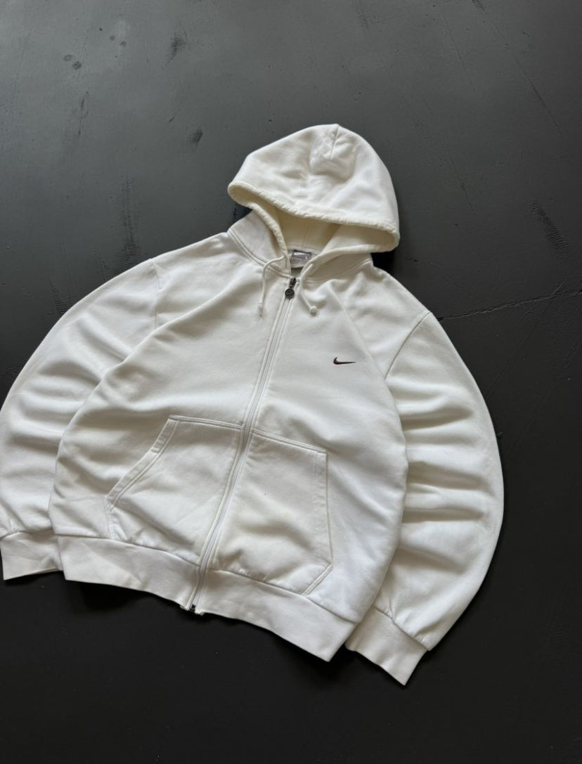 00s Nike Vintage Mini Swoosh Oversize Boxy Fit Zip Hoodie