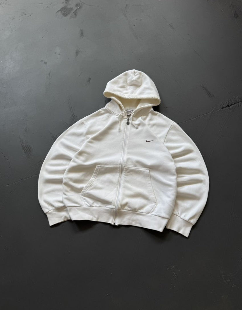 00s Nike Vintage Mini Swoosh Oversize Boxy Fit Zip Hoodie