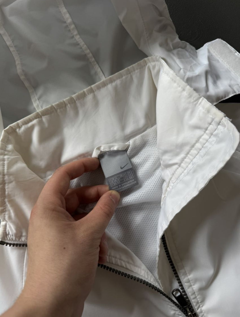 00s Nike Vintage Oversized Nylon Big Swoosh Hooded Jacket Y2K