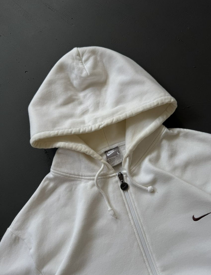 00s Nike Vintage Mini Swoosh Oversize Boxy Fit Zip Hoodie