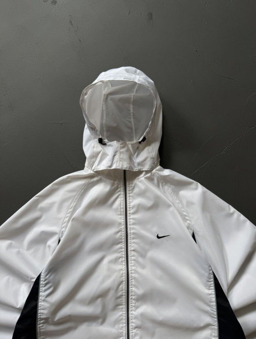 00s Nike Vintage Oversized Nylon Big Swoosh Hooded Jacket Y2K